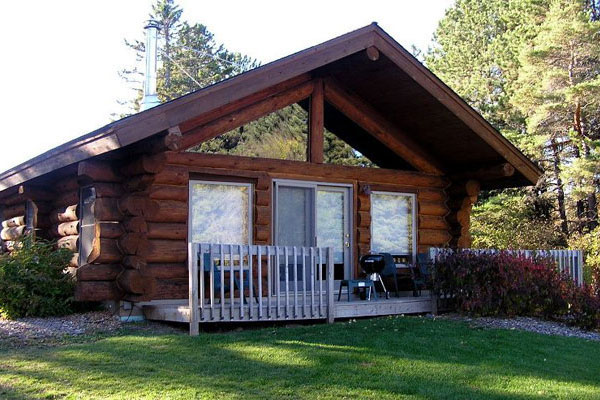 Warm woodland cottage interior